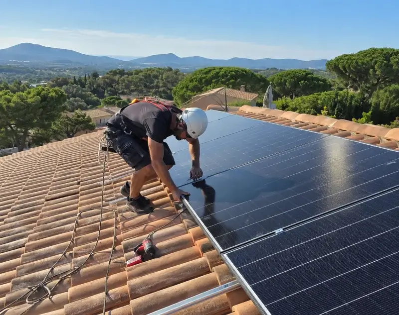 Installateur panneaux solaires Le Poët-Célard — pose photovoltaïque sur toiture
