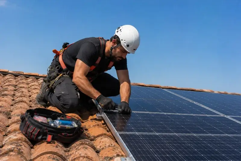 Maintenance et monitoring de panneaux solaires au Poët-Célard