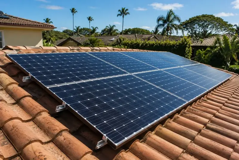 Installation de panneaux solaires au Poët-Célard